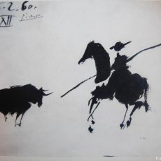 Arte: PABLO PICASSO - A LOS TOROS. EDICIÓN ANDRÉ SAURET 1961. Lote 377897209