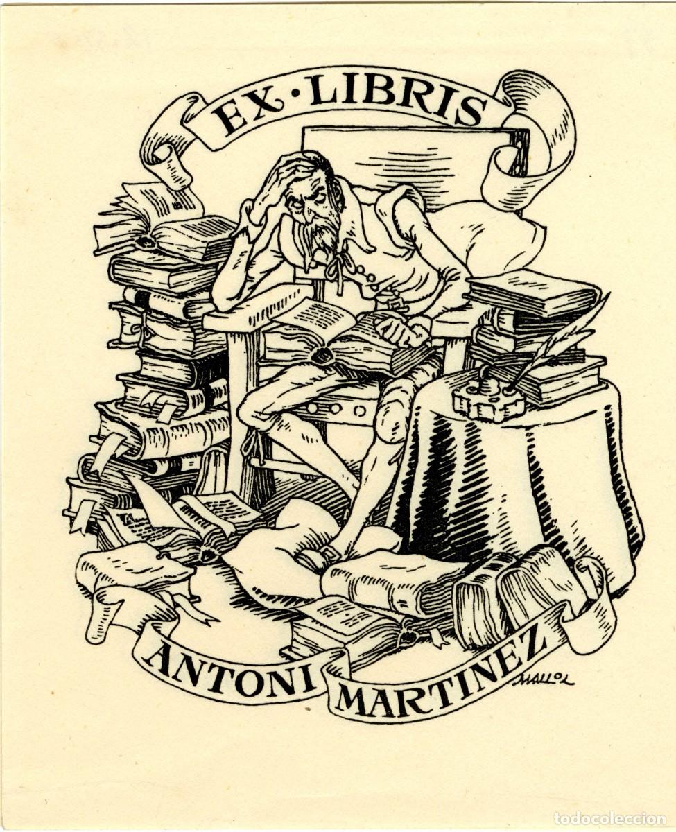 Arte: Mallol. Ex libris para Antoni mat&iacute;nez - Foto 1