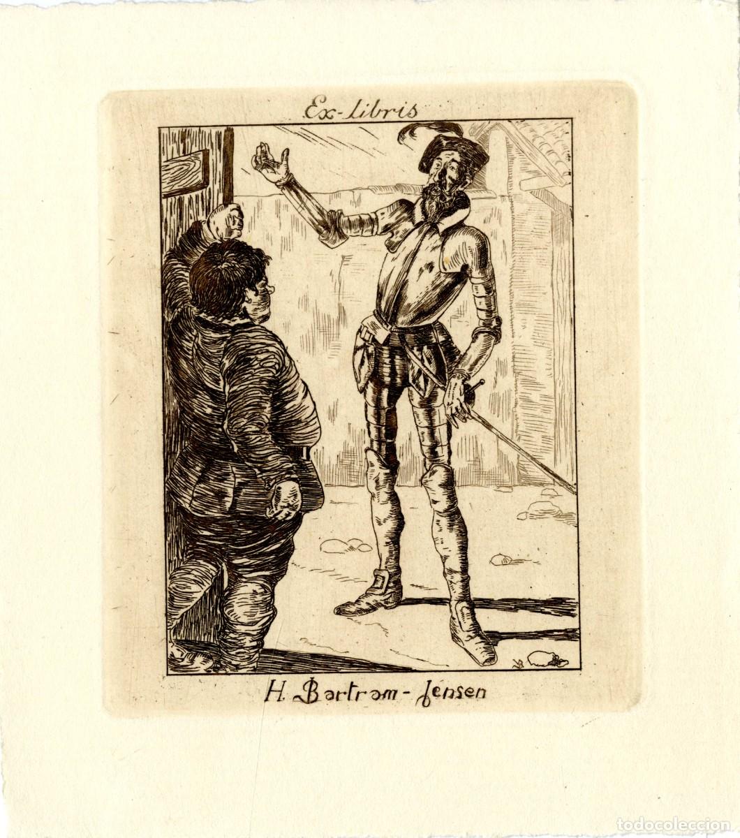Arte: V. Beltr&aacute;n. Ex libris para H. Bartrom-Jensen - Foto 1
