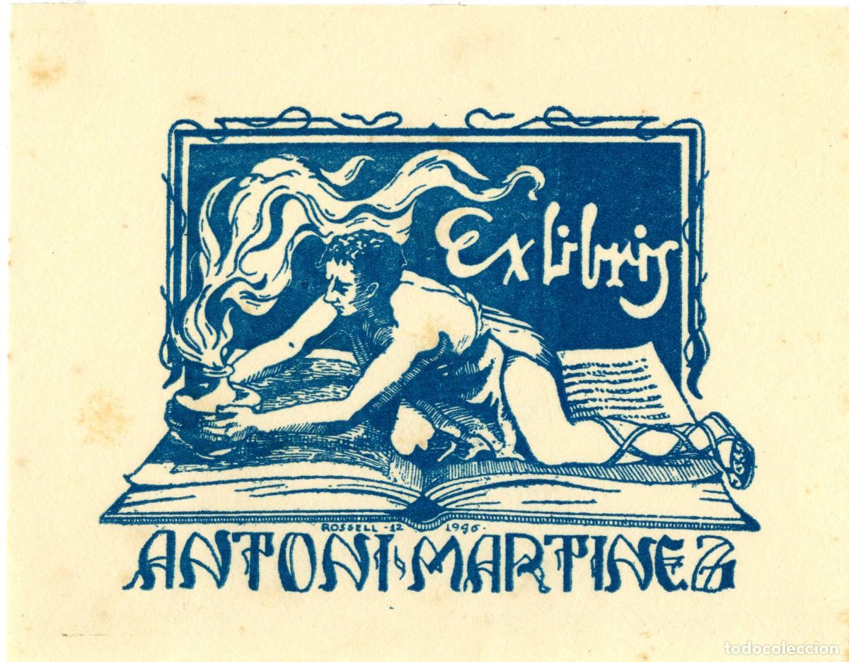 Arte: Rossell. Ex Libris para Antoni Mart&iacute;nez - Foto 1