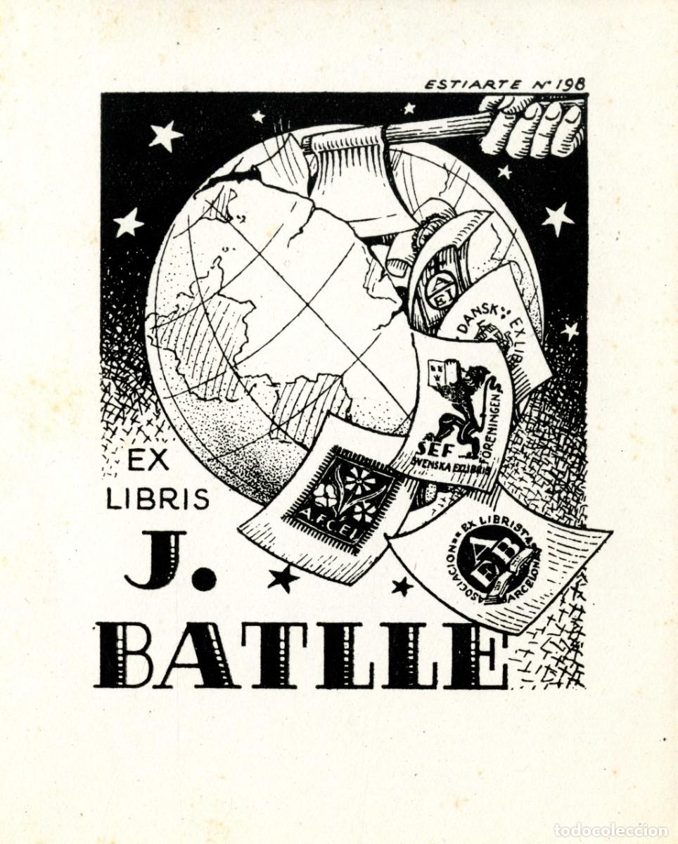 Arte: Estiarte. Ex Libris para J. Batlle - Foto 1