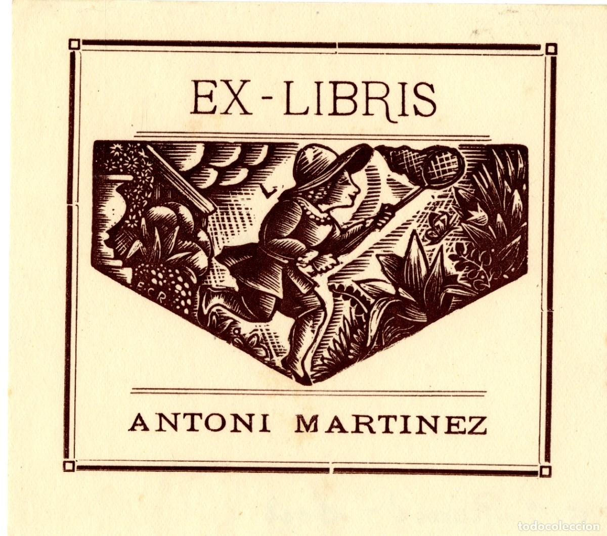 Arte: Ricart, E. C. Ex Libris Antoni Mart&iacute;nez - Foto 1