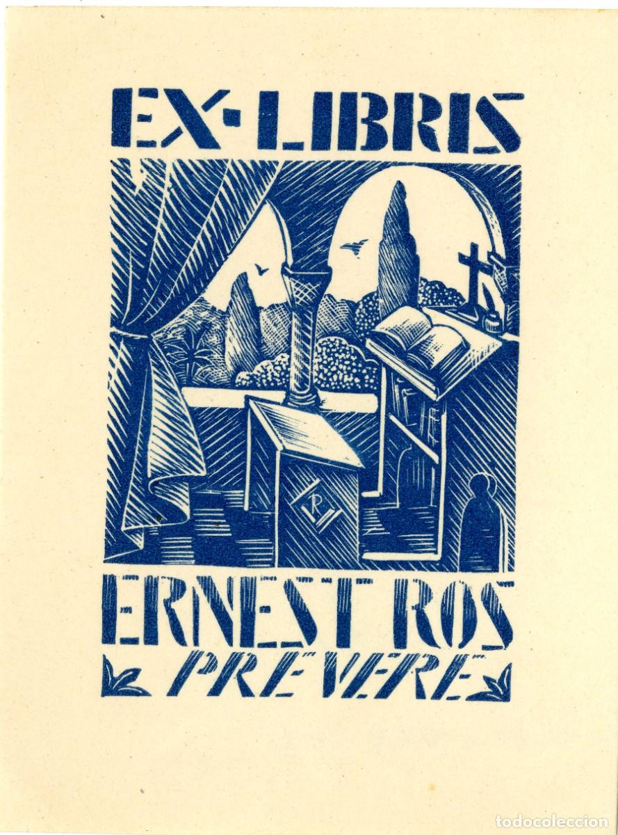 Arte: Ricart, E. C. Ex Libris Ernest Ros - Foto 1