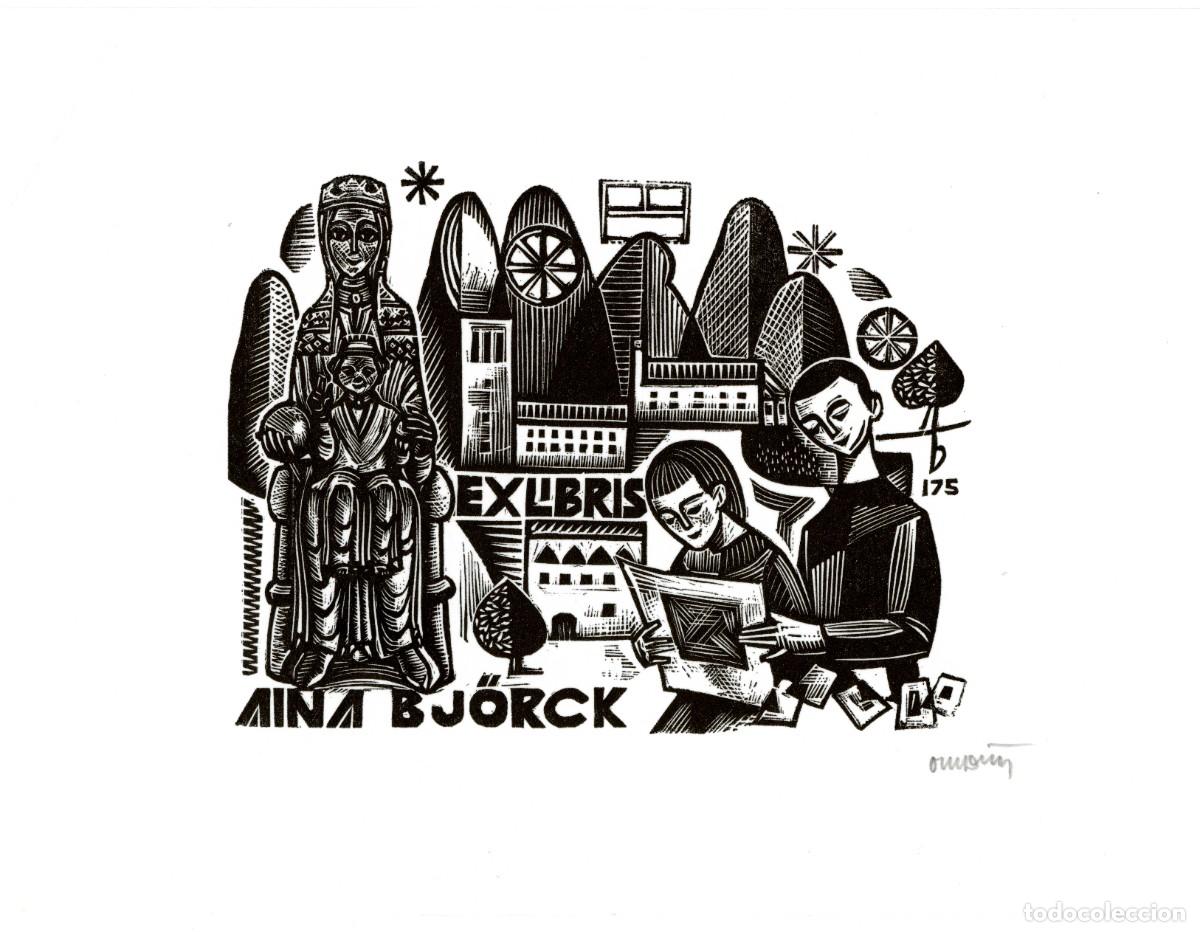 Arte: Oriol M&ordf; Div&iacute;. Ex Libris aina B J&ouml;rck - Foto 1