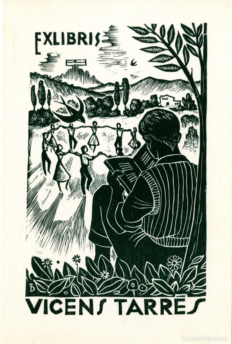 Arte: Oriol M&ordf; Div&iacute;. Ex Libris Vicens Tarres - Foto 1
