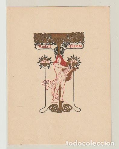 Arte: Ex libris de Alexandre de Riquer para Eudalt Thomas - Foto 1