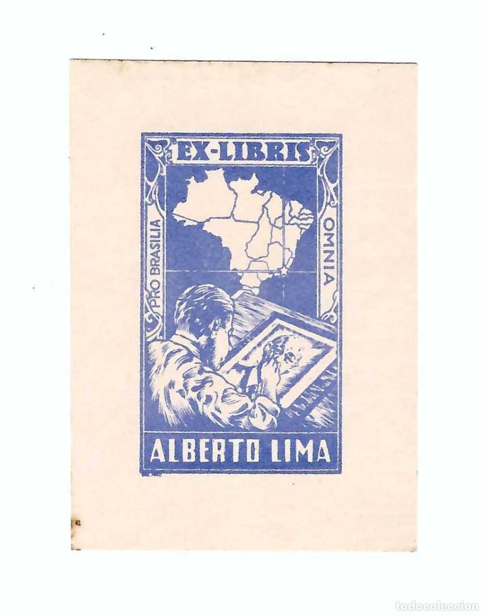 Arte: EX- LIBRIS.- ALBERTO LIMA. BRASIL. ARTE. LIBROS - Foto 1