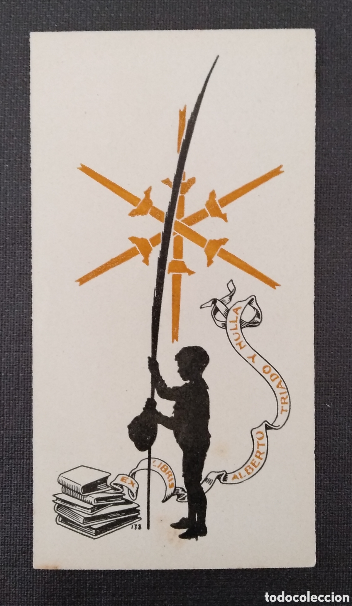 Arte: Ex-libris de Josep Triad&oacute; para Alberto Triad&oacute; - Foto 1