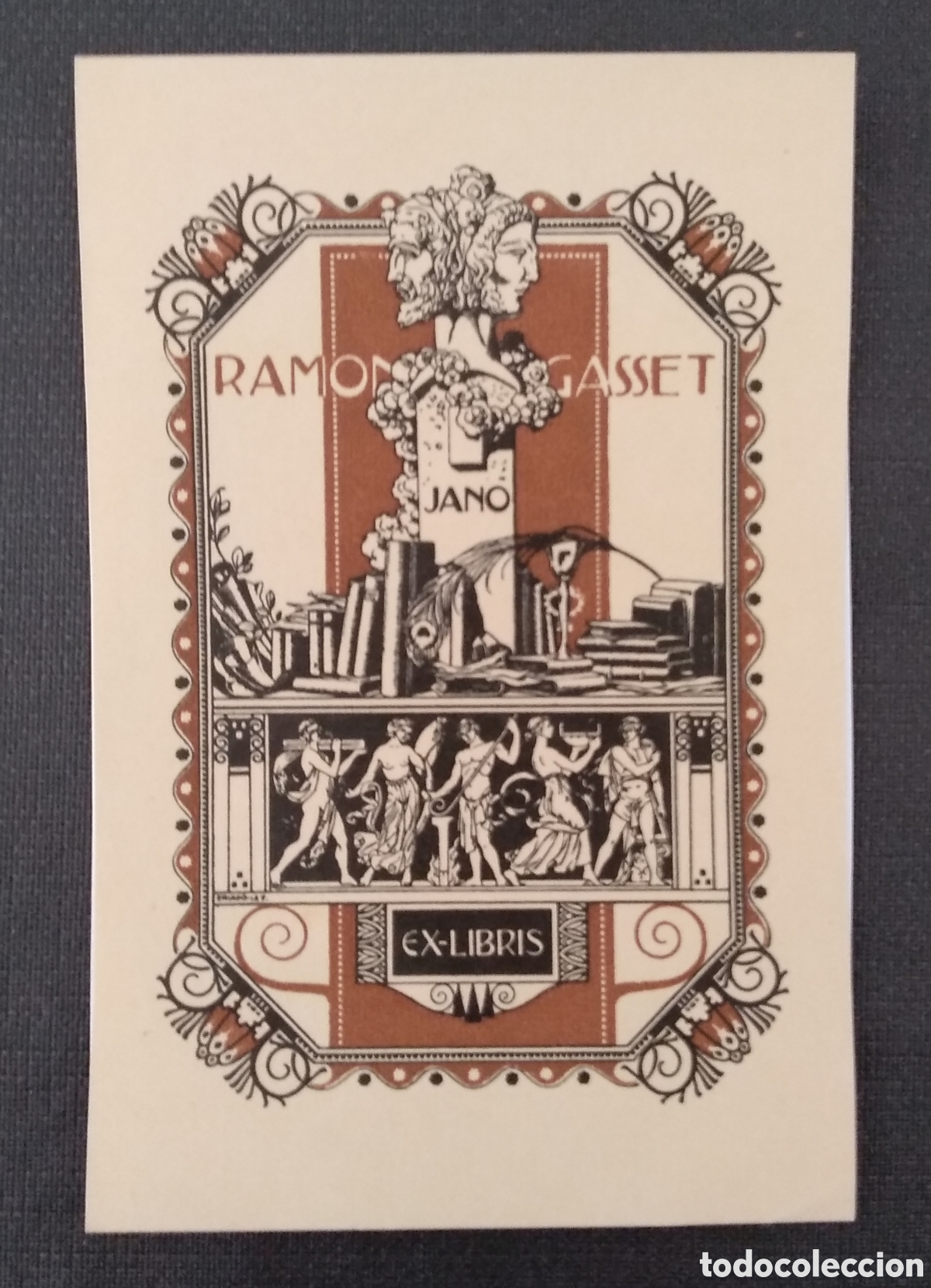 Arte: Ex-libris de Josep Triad&oacute; para Ramon Gasset - Foto 1