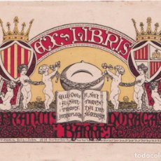 Arte: EX-LIBRIS DE JOAN GOLS I SOLER PARA FRANCIS MORAGAS I BARRET - 1918. Lote 400001484