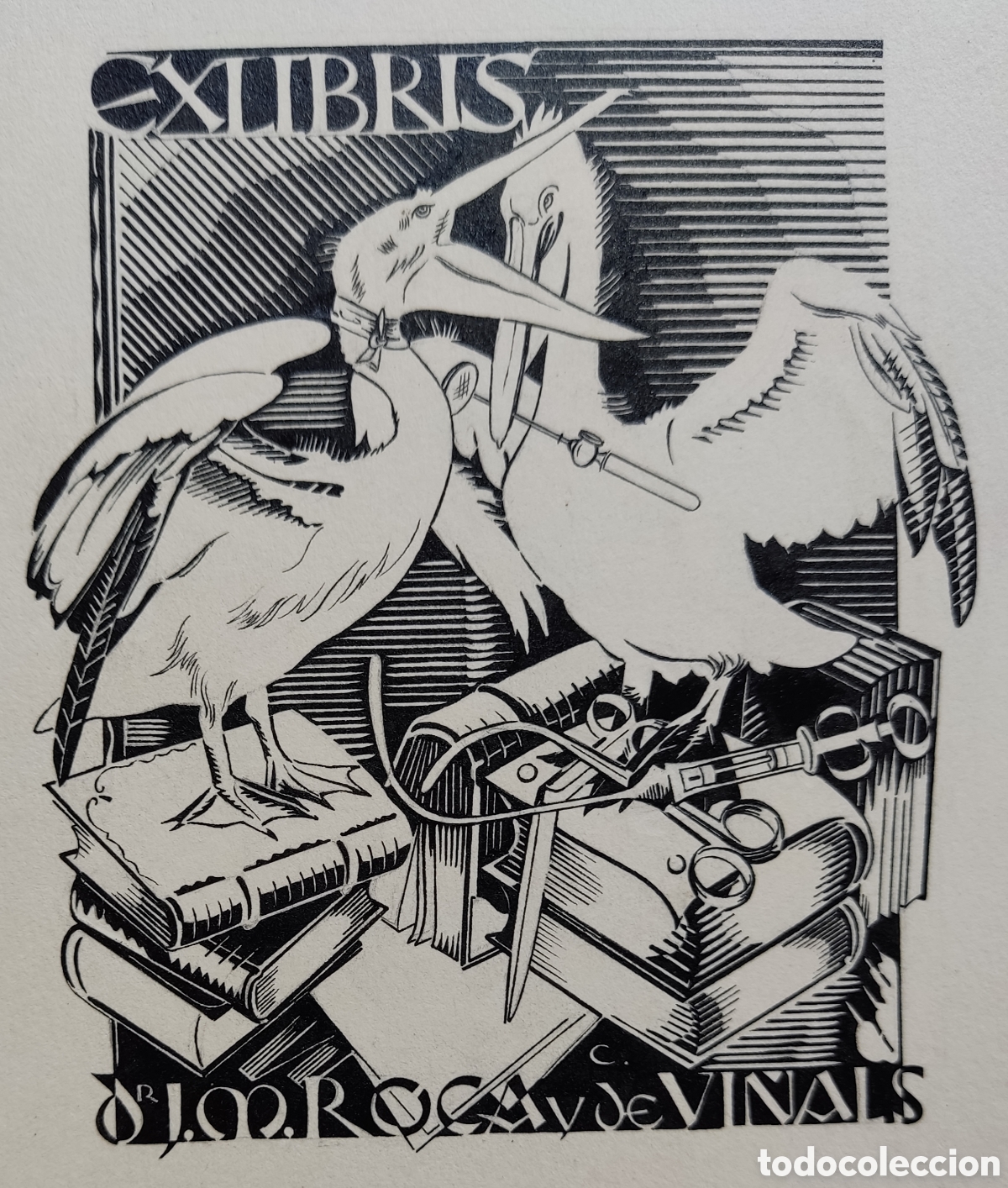 Arte: EX-LIBRIS GRABADO ORIGINAL - Foto 1