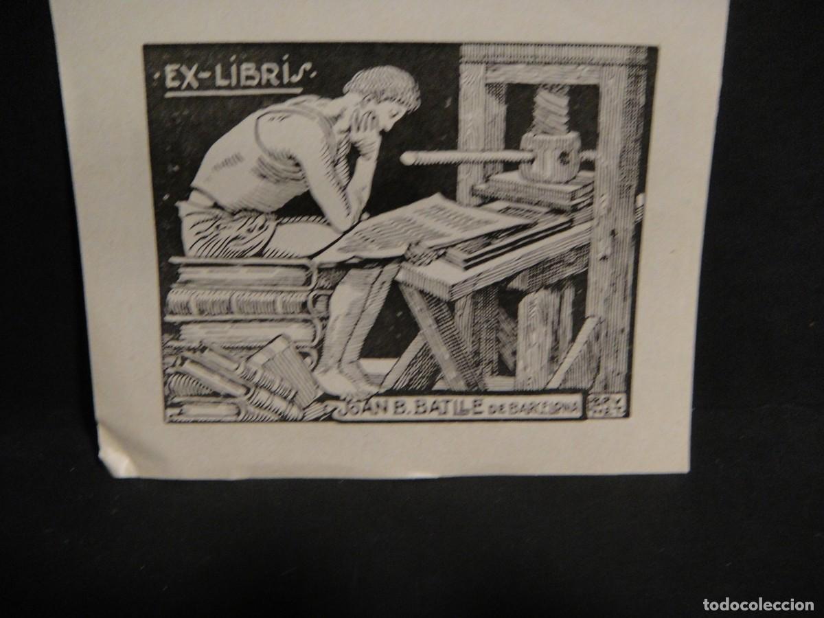 Arte: exlibris - ilustracion de brunet para joan b. batlle - Foto 1