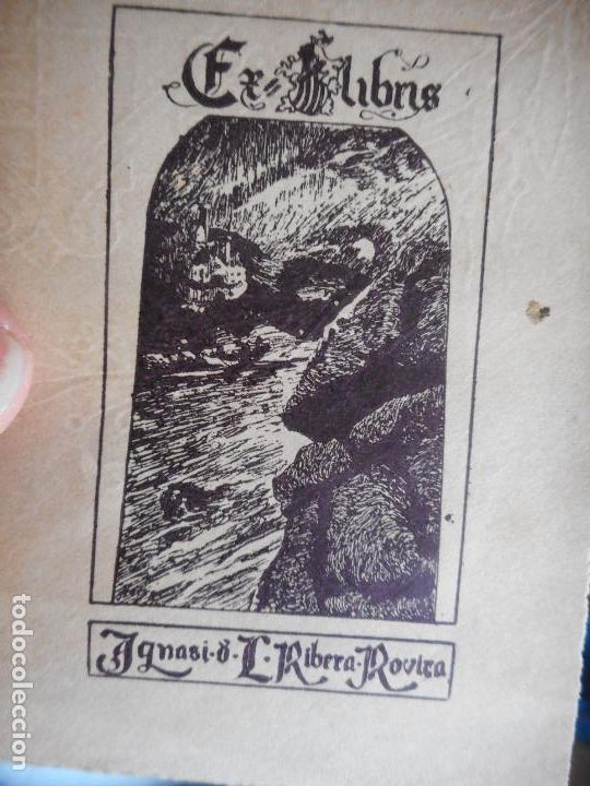 Arte: ANTIGUO EX LIBRIS ESCRITOR IGNASI RIBERA ROVIRA - Foto 2