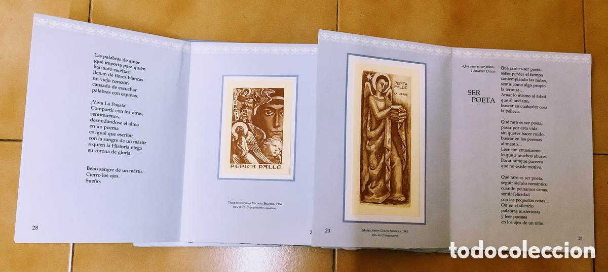 Arte: Libro con 26 Exlibris &ldquo;Im&aacute;genes de belleza&rdquo; de 252 ejemplares numerados. Dedicatoria de la autora - Foto 4