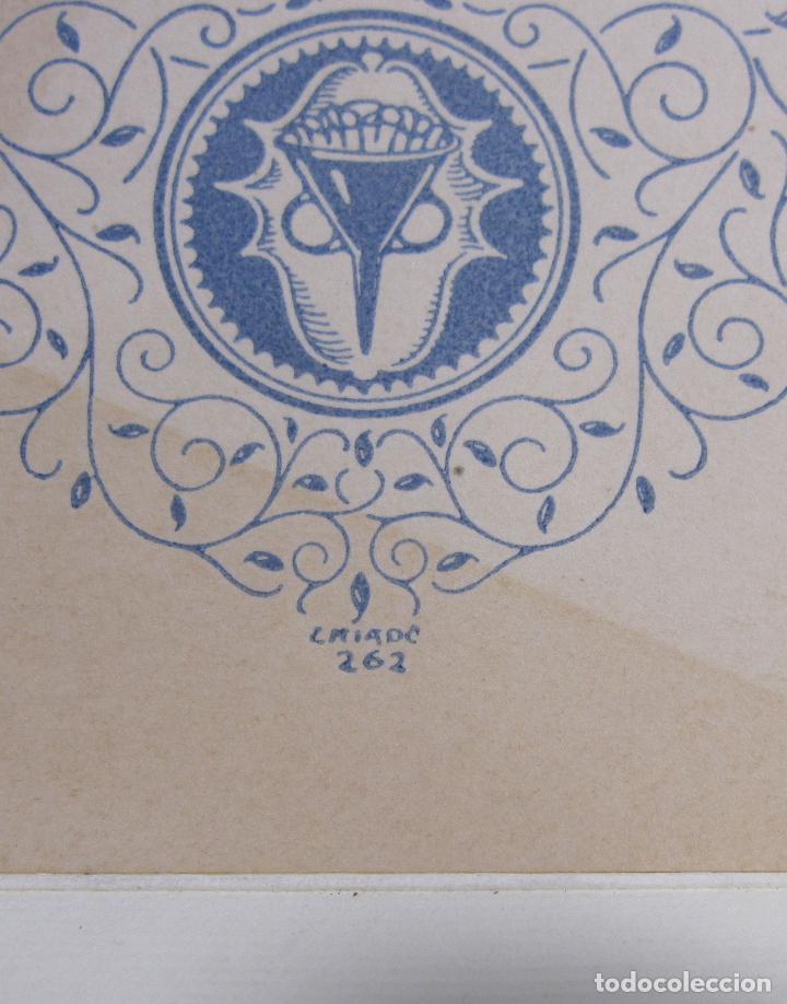 Arte: JOSEP TRIAD&Oacute;. EXLIBRIS K. M. , 1921. - Foto 2