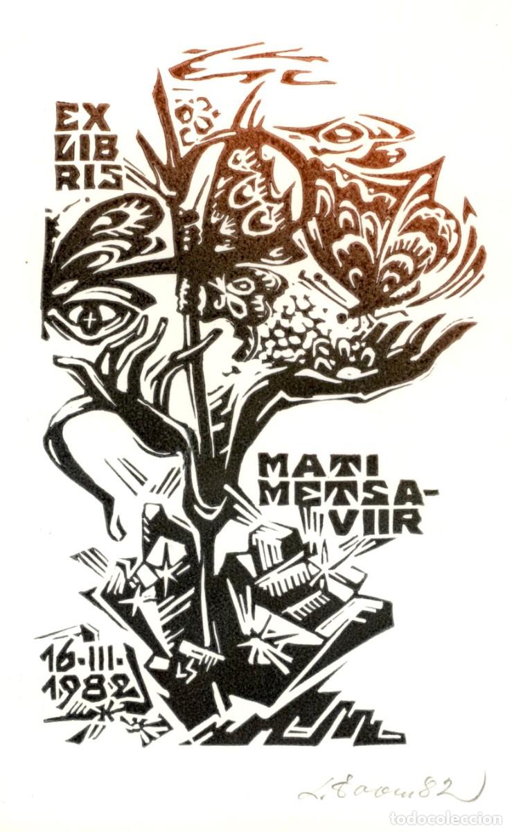 Arte: Mati Metsaviir Exlibris Bookplate Ex-Libris - 13 X 9 - Foto 1