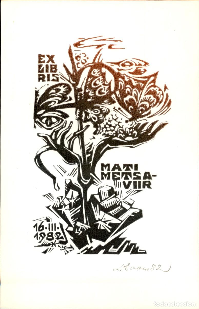 Arte: Mati Metsaviir Exlibris Bookplate Ex-Libris - 13 X 9 - Foto 2
