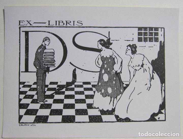 Arte: JOSEP TRIAD&Oacute;. EXLIBRIS . 1920. 10 X 13,5 CM - Foto 1