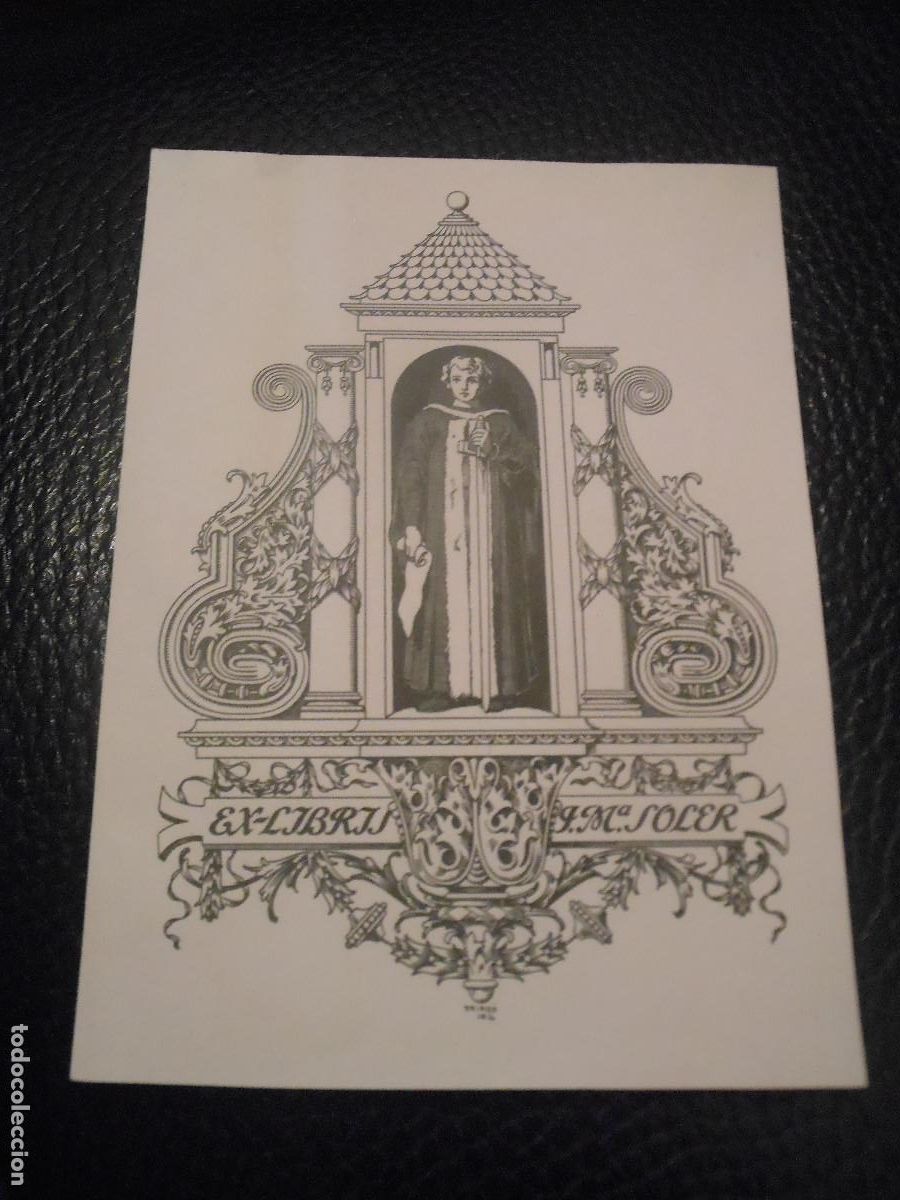 Arte: EXLIBRIS DE TRIAD&Oacute; PARA JOSE M&ordf; SOLER - EX LIBRIS OPUS 142 - Foto 1