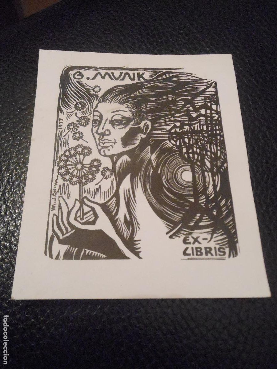 Arte: EXLIBRIS DE MARIA JOSEFA COLOM PARA G. MUNK - EX LIBRIS - Foto 1