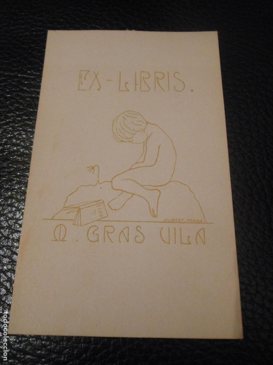 Arte: EXLIBRIS DE XULIBERT PARA M. GRAS VILA - EX LIBRIS INFANTIL - Foto 1