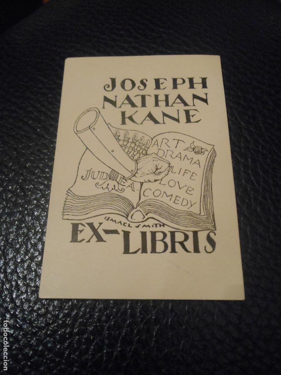 Arte: EXLIBRIS DE ISMAEL SMITH PARA JOSEPH NATHAN KANE - EX LIBRIS BRAZO 2 - Foto 1