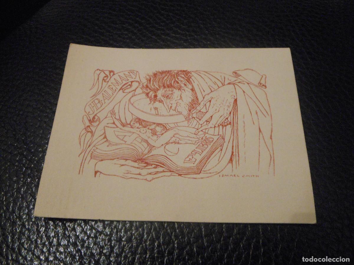 Arte: EXLIBRIS DE ISMAEL SMITH PARA J. B. ALEMANY - EX LIBRIS DESNUDO - Foto 1