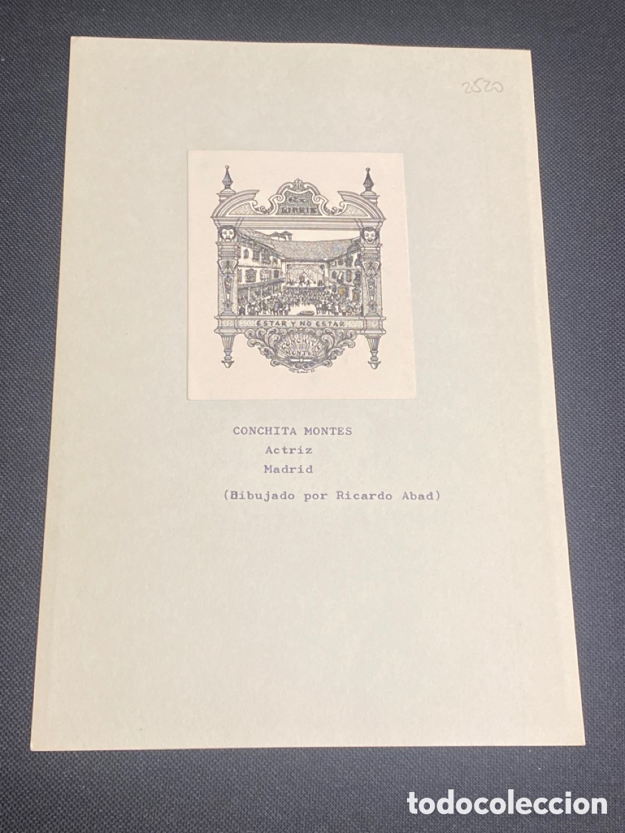 Arte: EX LIBRIS CONCHITA MONTES (ACTRIZ) - Foto 3