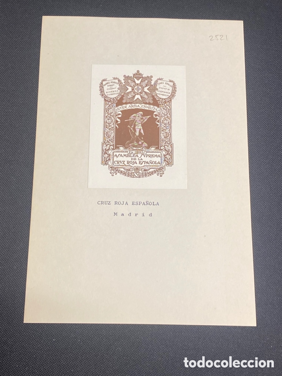 Arte: EX LIBRIS ASAMBLEA CRUZ ROJA ESPA&Ntilde;OLA - Foto 2