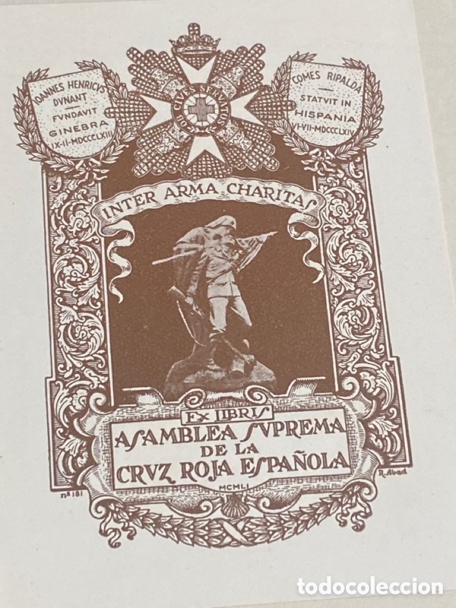 Arte: EX LIBRIS ASAMBLEA CRUZ ROJA ESPA&Ntilde;OLA - Foto 1
