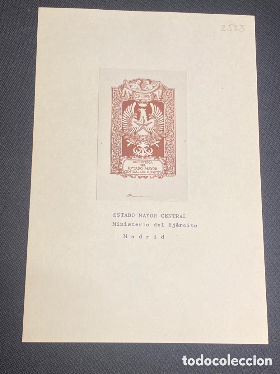 Arte: EX LIBRIS ESTADO MAYOR CENTRAL DEL EJERCITO - Foto 3