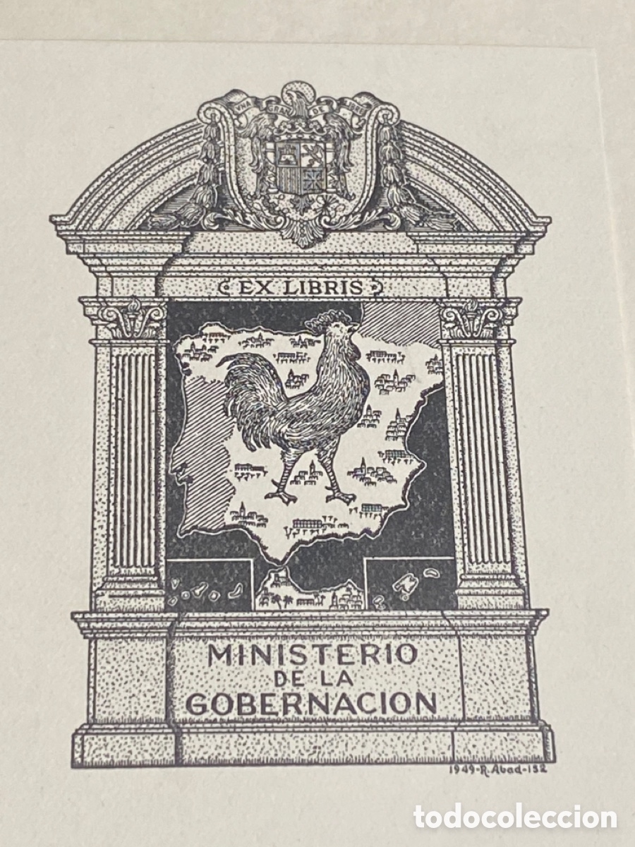 Arte: EX LIBRIS MINISTERIO DE LA GOBERNACI&Oacute;N - Foto 1