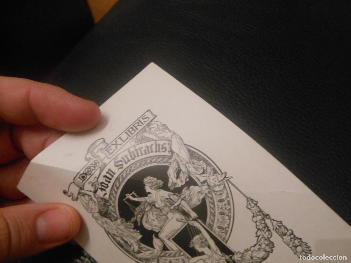 Arte: EXLIBRIS DE A. DE RIQUER PARA JOAN SUBIRACHS - EX LIBRIS MODERNISMO MUJER - Foto 2