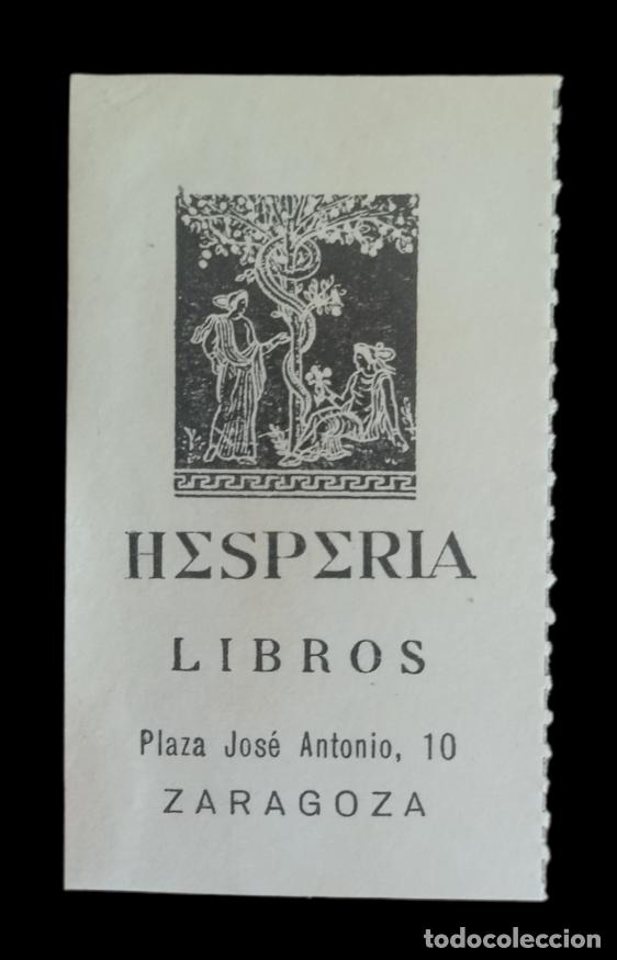 Arte: EX LIBRIS HESPERIA LIBROS / ZARAGOZA. NUEVO. - Foto 1