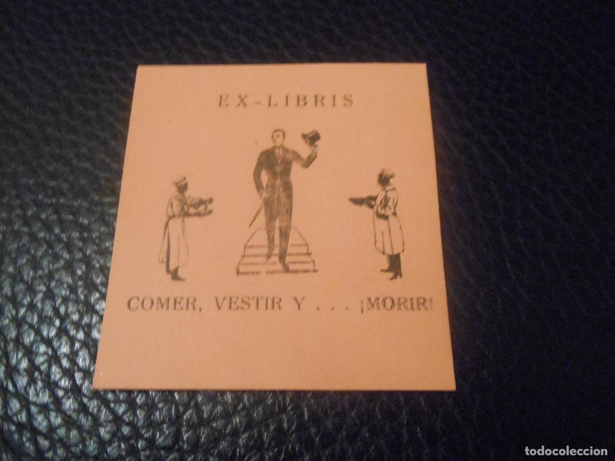 Arte: EXLIBRIS DE GASTRONOMIA COCINA COMER, VESTIR Y ... MORIR EX LIBRIS - Foto 1