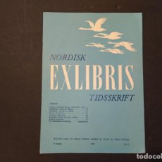 Arte: EX LIBRIS-REVISTA NORDISK TIDSSKRIFT-AÑO 1956-Nº 2-CONTIENE EXLIBRIS ORIGINALES PEGADOS-VER FOTOS