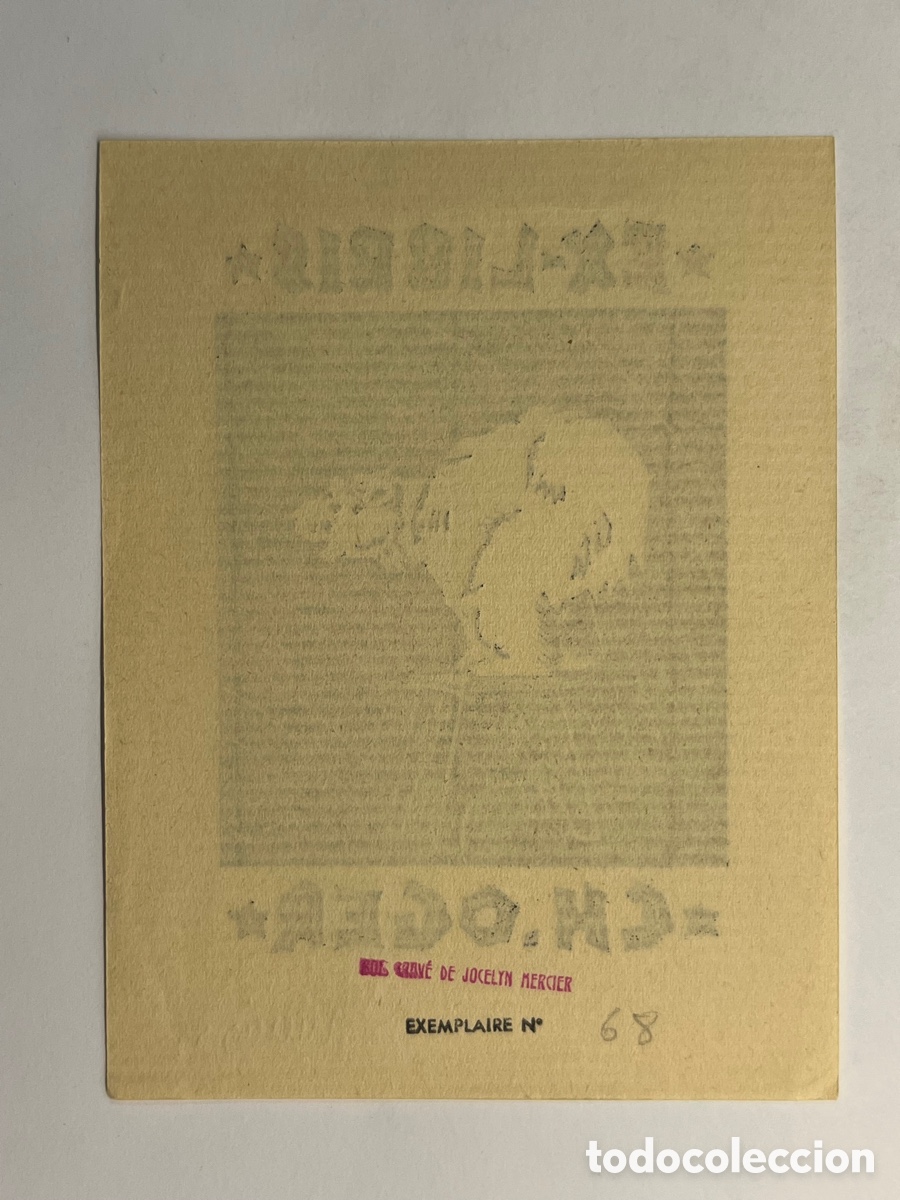 Arte: EXLIBRIS CIRCO ? CH.OGER por Jocelyn Mercier.. - Foto 2