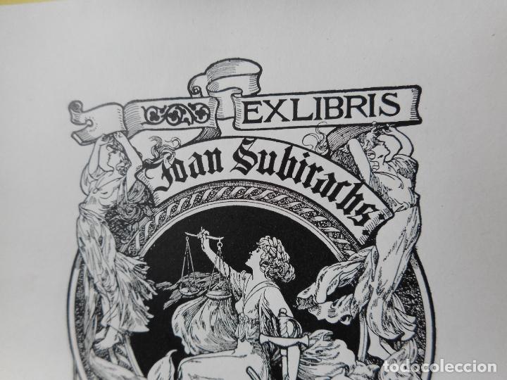 Arte: ANTIGUO EXLIBRIS EX LIBRIS JOAN SUBIRACHS. ALEXANDRE PIQUER - Foto 2