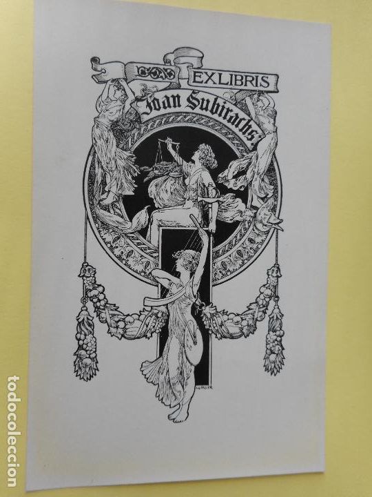 Arte: ANTIGUO EXLIBRIS EX LIBRIS JOAN SUBIRACHS. ALEXANDRE PIQUER - Foto 1