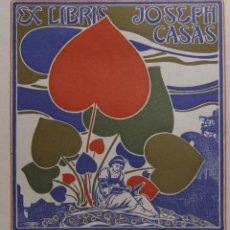 Arte: JOSEP TRIADÓ. EXLIBRIS DE JOSEP CASAS. 1905. Nº 83. 14X13 CM