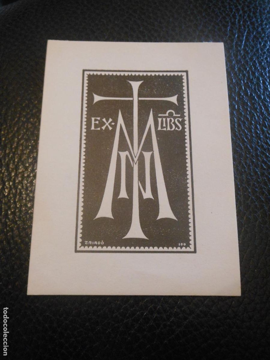 Arte: EXLIBRIS DE TRIAD&Oacute; PARA MARIA ISABEL NOLLA - EX LIBRIS 1906 - Foto 1
