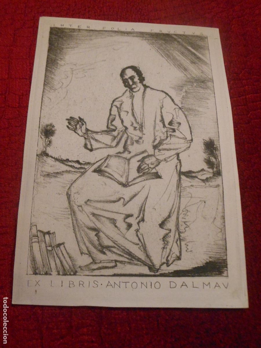 Arte: GRABADO EXLIBRIS DE SEPP FRANK PARA ANTONIO DALMAU EX LIBRIS - Foto 1