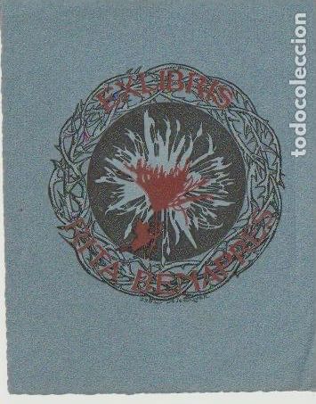 Arte: EX LIBRIS PARA RITA BENAPR&Eacute;S / A. de Riquer - PRINCIPIOS S. XX. - Foto 1