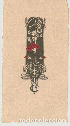 Arte: EX LIBRIS PARA NARC&Iacute;S CLAVELL / A. de Riquer - PRINCIPIOS S. XX. - Foto 1