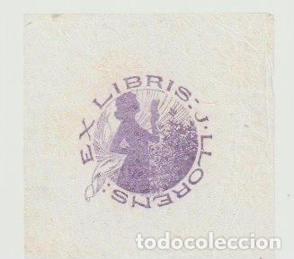 Arte: EX LIBRIS PARA J. LLORENS / A. de Riquer - 1902 - Foto 1