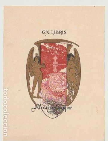 Arte: EX LIBRIS DE ALEXANDRE DE RIQUER PARA SU USO PERSONAL / A. de Riquer - 1901 - Foto 1