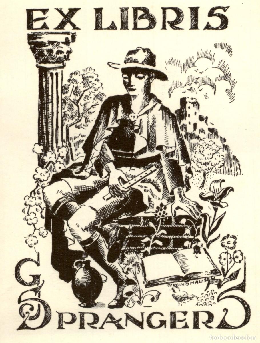 Arte: Exlibris Bookplate Ex-Libris GSJ Pangers 11 x 8 cms. - Foto 1