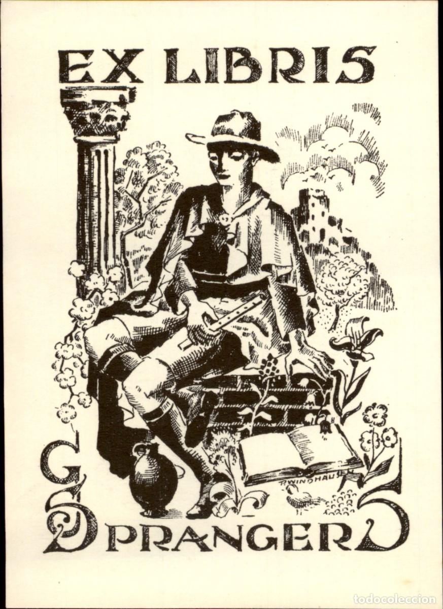 Arte: Exlibris Bookplate Ex-Libris GSJ Pangers 11 x 8 cms. - Foto 2