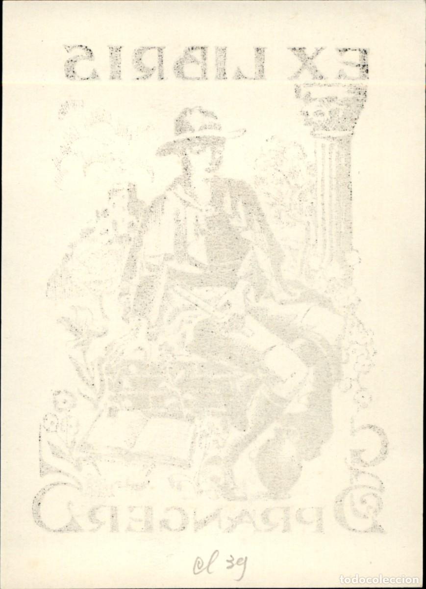 Arte: Exlibris Bookplate Ex-Libris GSJ Pangers 11 x 8 cms. - Foto 4