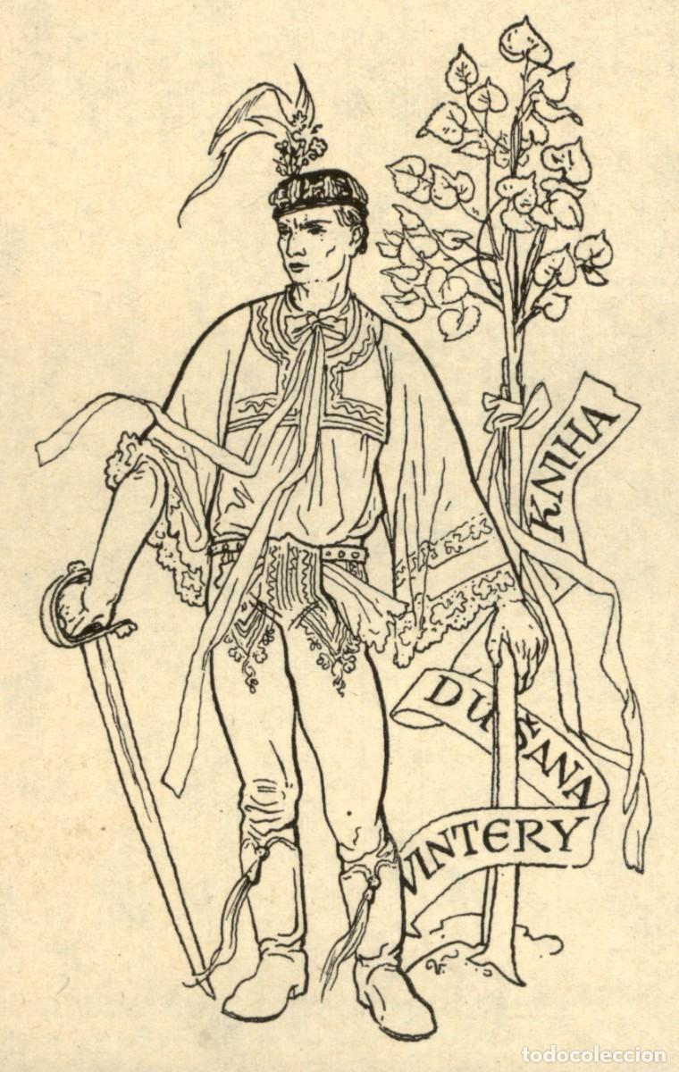 Arte: Exlibris Bookplate Ex-Libris Kniha Dusana Vintery 13 x 8 cms. - Foto 1